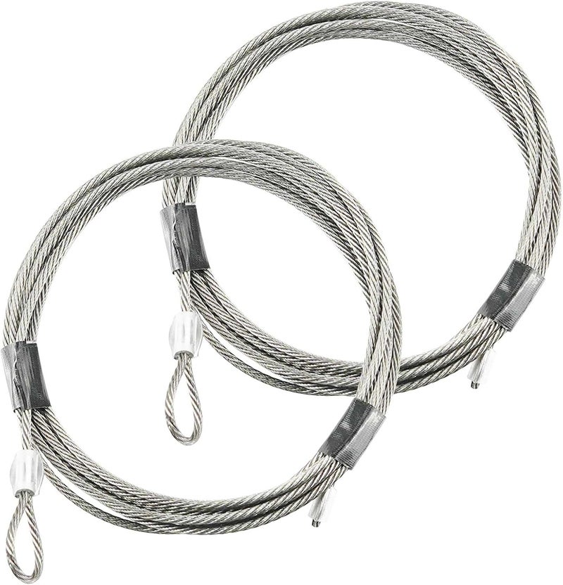 HEMRUNK 11.5FT Garage Door Cable for 10FT Door 11 Feet 6 Inches Heavy-Duty 304 Stainless Steel Torsion Spring Wire 1 Pair - Image 1